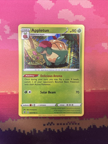 Pokemon Card Appletun Rebel Clash Holo Rare 023/192 Near Mint