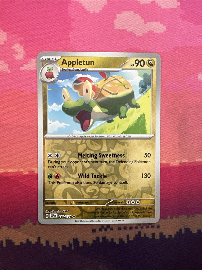 Pokemon Card Appletun Surging Sparks Reverse Holo Uncommon 140/191 Near Mint