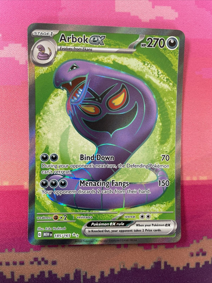 Pokemon Card Arbok ex 185/165 Ultra Rare Pokemon 151 Near Mint