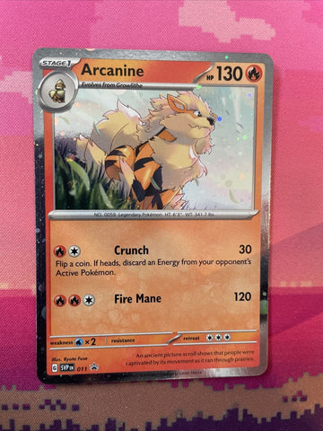 Pokemon Card Arcanine 011 Black Star Promo Holo Near Mint