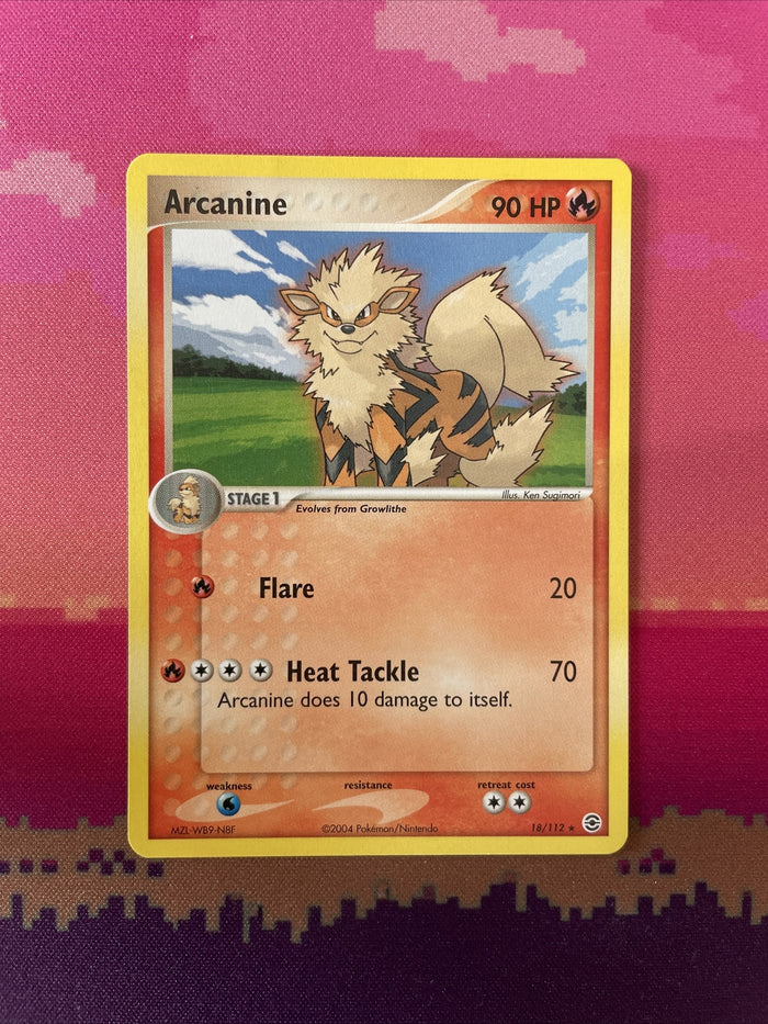 Pokemon Card Arcanine EX FireRed & LeafGreen Rare 18/112 Near Mint