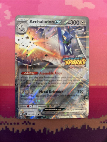 Pokemon Card Archaludon EX Surging Sparks Pre-Release Stamp 130/191 NM