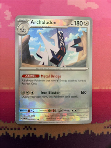 Pokemon Card Archaludon Prismatic Evolution Master Ball Reverse 070/131 NM