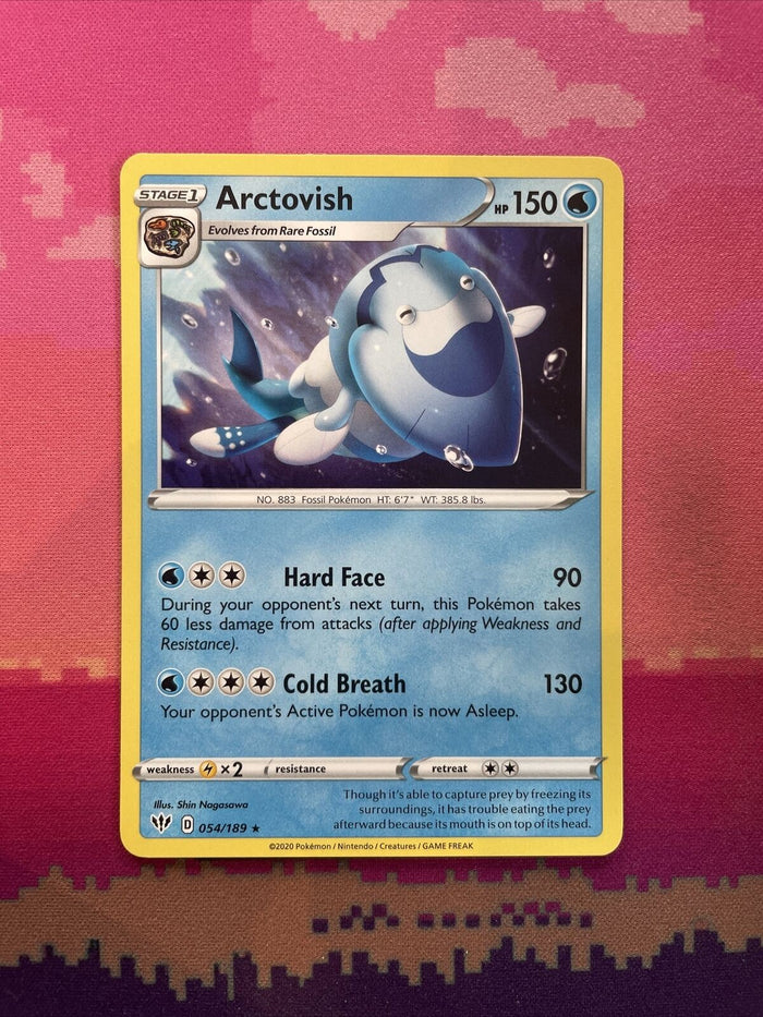 Pokemon Card Arctovish Darkness Ablaze Rare 054/189 Near Mint