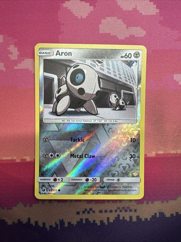 Pokemon Card Aron Crimson Invasion Reverse Holo 65/111 Near Mint