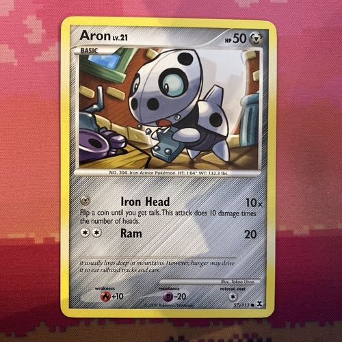 Pokemon Card Aron Rising Rivals Common 57/111 Near Mint