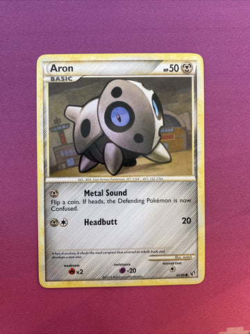 Pokemon Card Aron Undaunted Common 42/90 NM