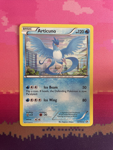 Pokemon Card Articuno Legendary Treasures Holo Rare 32/113 Near Mint