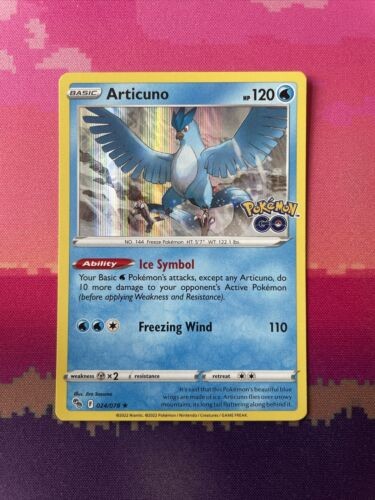 Pokemon Card Articuno Pokemon Go Holo Rare 024/078 Near Mint