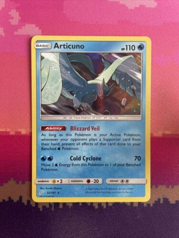 Pokemon Card Articuno Team Up Holo Rare 32/181 Near Mint