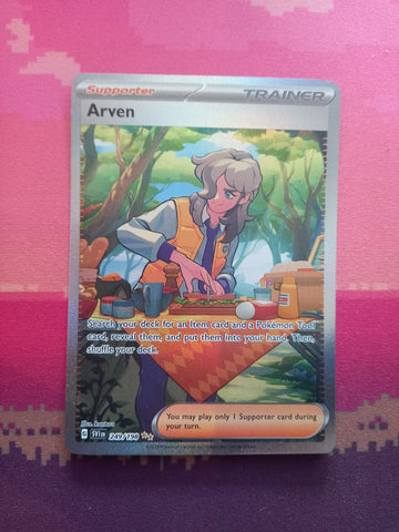 Pokemon Card Arven 249/198 Special Illustration Rare Scarlet & Violet Near Mint