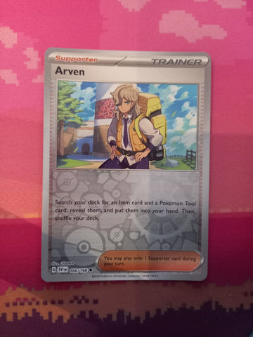Pokemon Card Arven Scarlet & Violet Base Set Reverse Holo 166/198 Near Mint