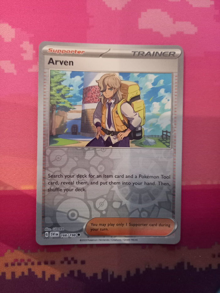 Pokemon Card Arven Scarlet & Violet Base Set Reverse Holo 166/198 Near Mint