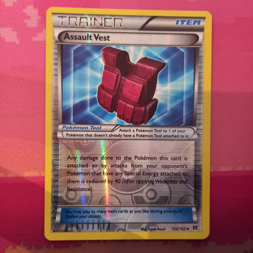 Pokemon Card Assault Vest Breakthrough Reverse Holo 133/162 Near Mint