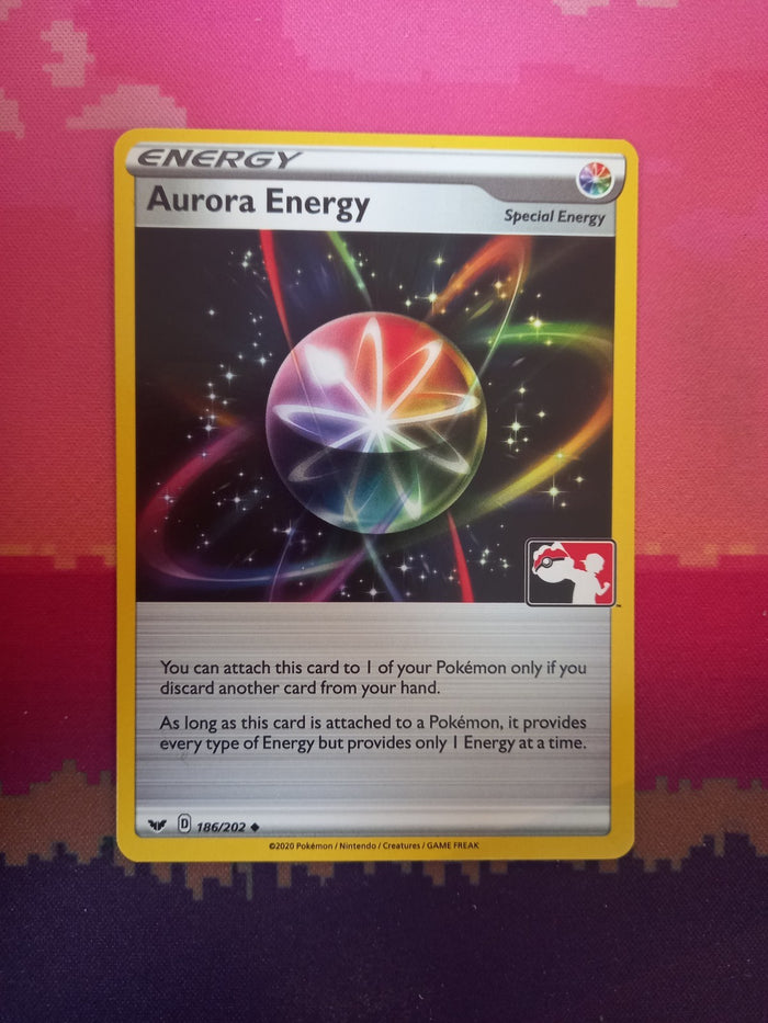 Pokemon Card Aurora Energy Sword & Shield Prize Pack Stamped 186/202 NM