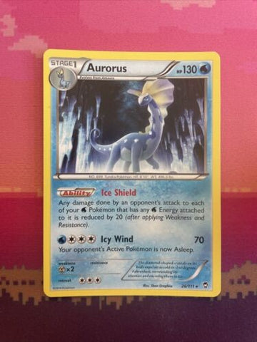 Pokemon Card Aurorus Furious Fists Rare 26/111 Near Mint