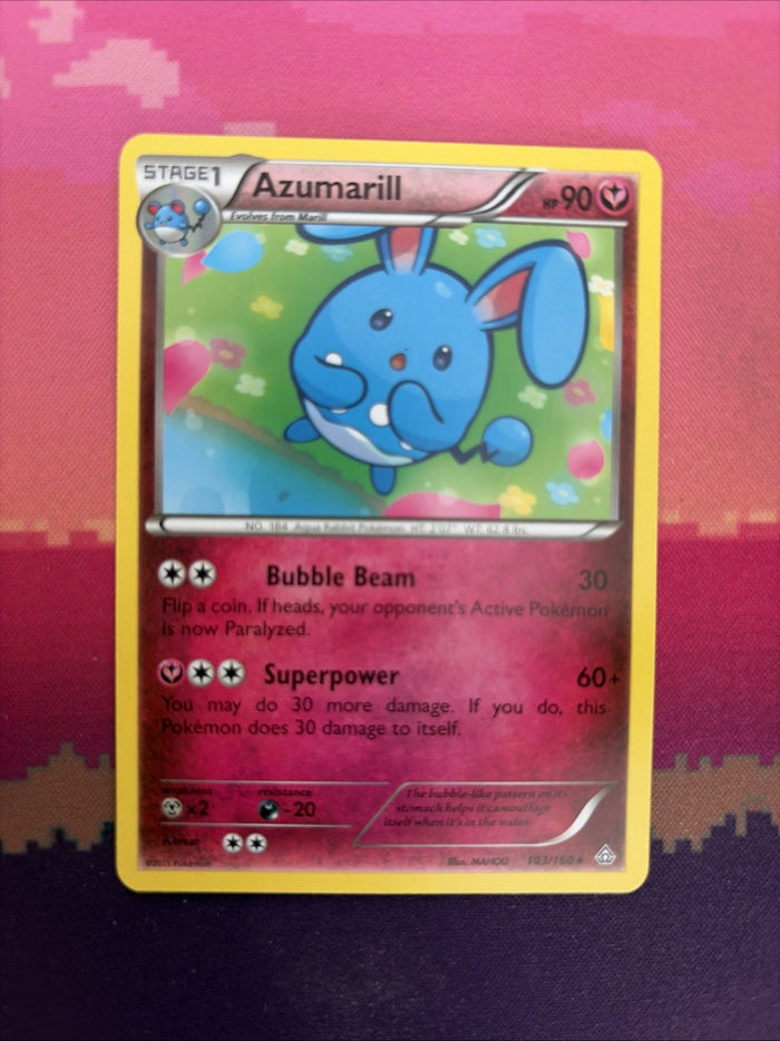 Pokemon Card Azumarill Primal Clash Rare 103/160 Near Mint