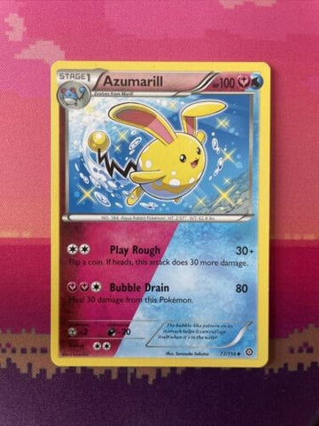 Pokemon Card Azumarill Steam Siege Uncommon 77/114 Near Mint