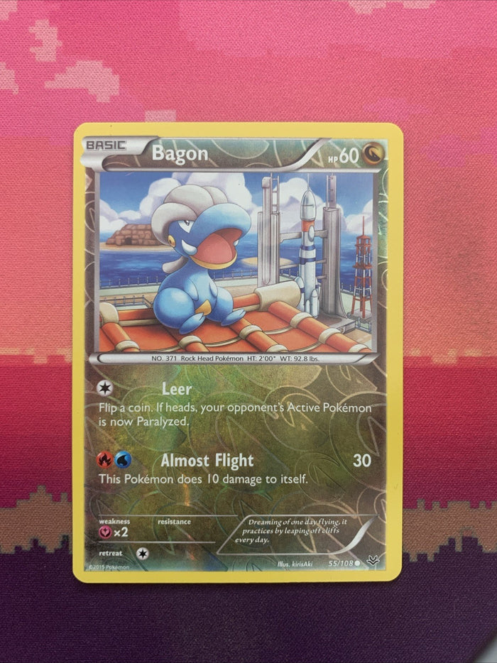 Pokemon Card Bagon Roaring Skies Reverse Holo 55/108 Near Mint