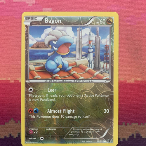 Pokemon Card Bagon Roaring Skies Reverse Holo 55/108 Near Mint