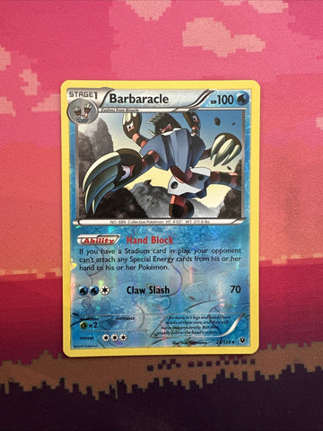 Pokemon Card Barbaracle Fates Collide Reverse Holo Rare 23/124 Near Mint