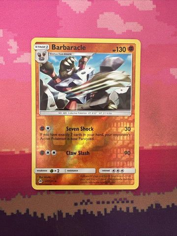 Pokemon Card Barbaracle Forbidden Light Reverse Holo Rare 67/131 Near Mint