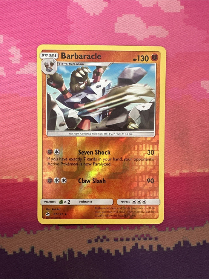 Pokemon Card Barbaracle Forbidden Light Reverse Holo Rare 67/131 Near Mint
