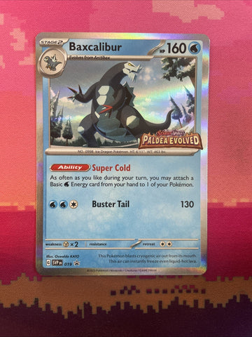 Pokemon Card Baxcalibur 019 Black Star Promo Paldea Evolved Near Mint