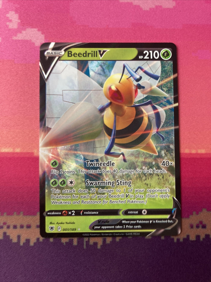 Pokemon Card Beedrill V 001/189 Ultra Rare Astral Radiance Near Mint