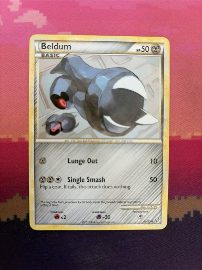 Pokemon Card Beldum Undaunted Common 43/90 Near Mint