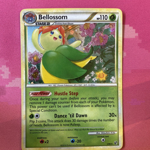 Pokemon Card Bellossom Undaunted Holo Rare 1/90 Near Mint