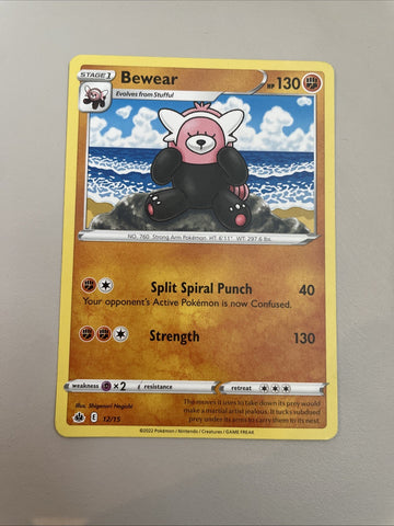 Pokemon Card Bewear McDonald's 2022 12/15 Near Mint