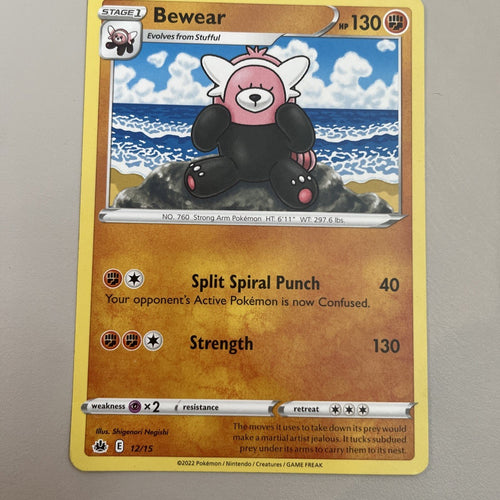 Pokemon Card Bewear McDonald's 2022 12/15 Near Mint
