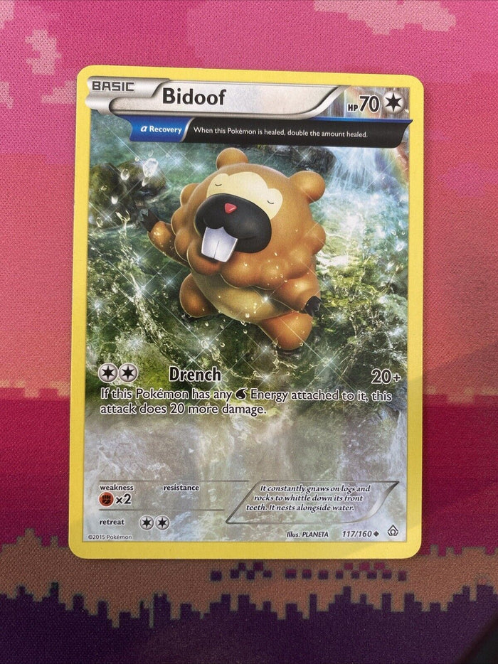 Pokemon Card Bidoof Primal Clash Uncommon 117/160 Near Mint
