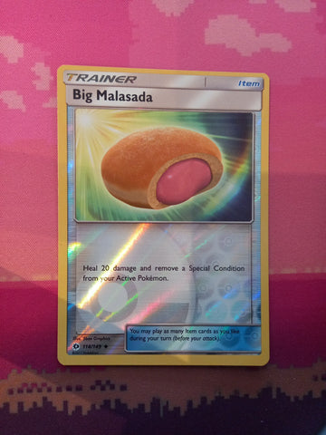 Pokemon Card Big Malasada Sun & Moon Reverse Holo 114/149 Near Mint
