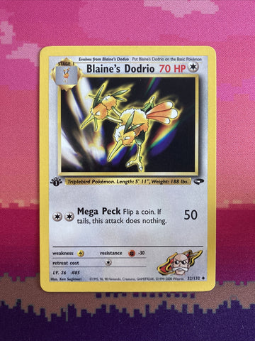 Pokemon Card Blaine's Dodrio Gym Challenge 1st Edition 32/132 Near Mint