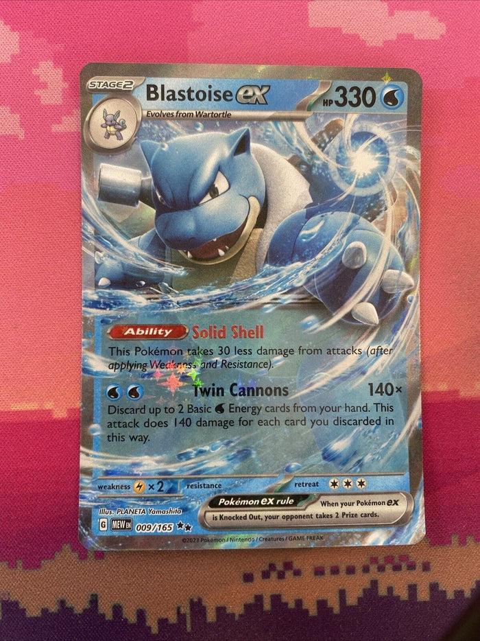 Pokemon Card Blastoise ex 009/165 Ultra Rare Pokemon 151 Near Mint