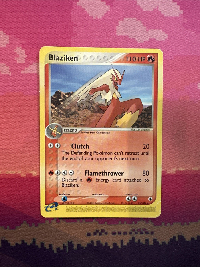 Pokemon Card Blaziken EX Ruby Sapphire Rare 15/109 Light Play