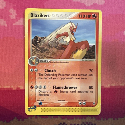 Pokemon Card Blaziken EX Ruby Sapphire Rare 15/109 Light Play