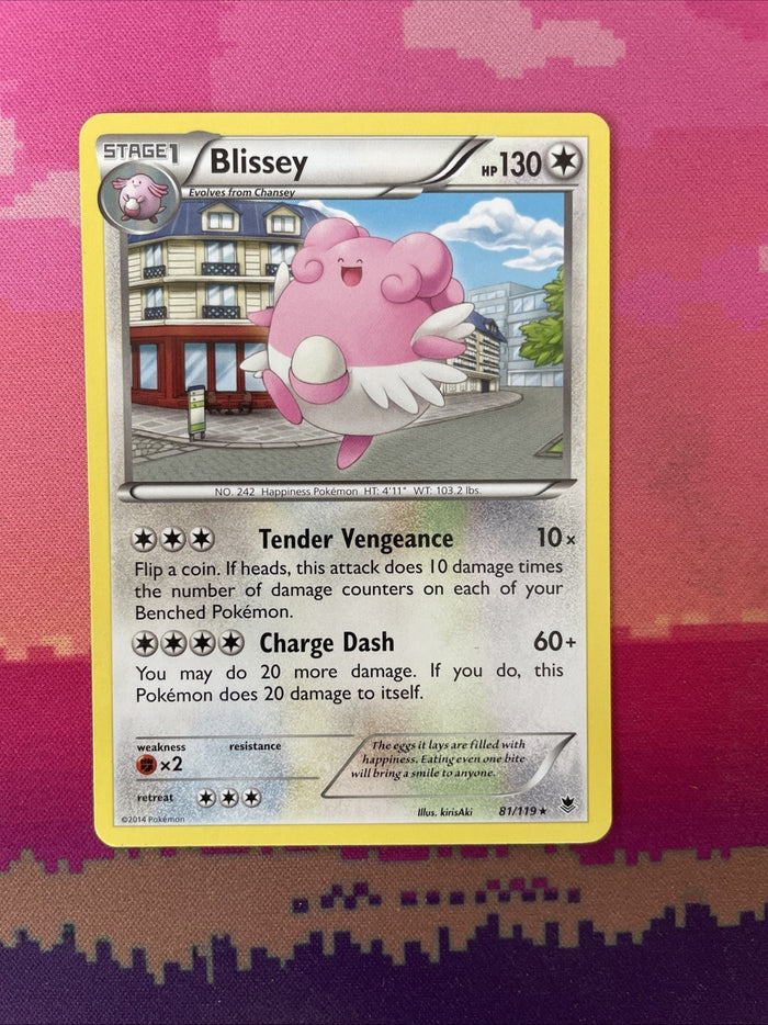 Pokemon Card Blissey Phantom Forces Rare 81/119 Near Mint