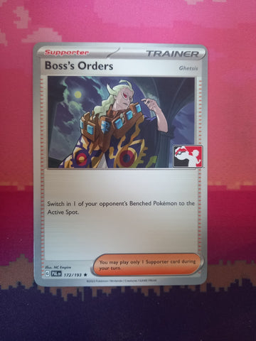 Pokemon Card Boss's Order Paldea Evolved Prize Pack Stamped 172/193 Near Mint