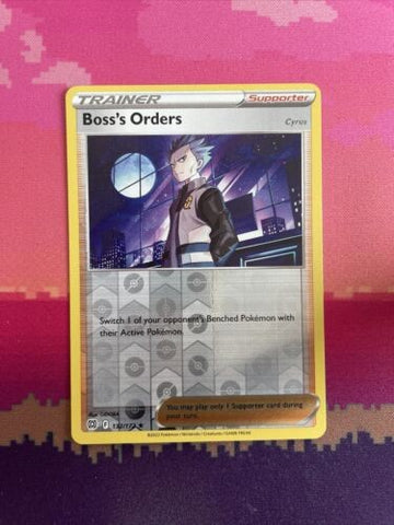 Pokemon Card Boss's Orders Brilliant Stars Reverse Holo Rare 132/172 Near Mint