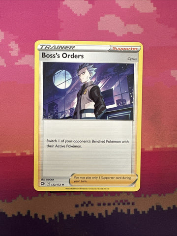 Pokemon Card Boss's Orders Brilliant Stars Rare 132/172 NM