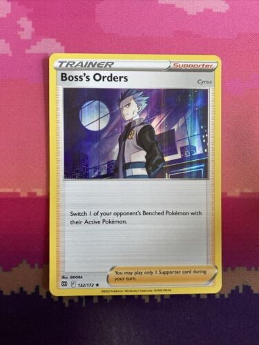 Pokemon Card Boss's Orders Brilliant Stars Holo Rare 132/172 Near Mint