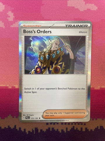 Pokemon Card Boss's Orders Holo Rare Paldea Evolved Holo Rare 172/193 Near Mint