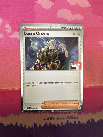 Pokemon Card Boss's Orders Prize Pack Cosmo Holo Rare 172/193 Near Mint