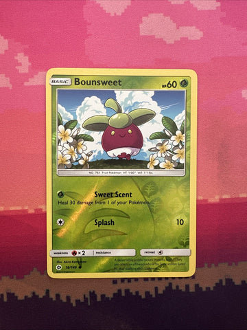 Pokemon Card Bounsweet Sun & Moon Reverse Holo Common 18/149 Near Mint