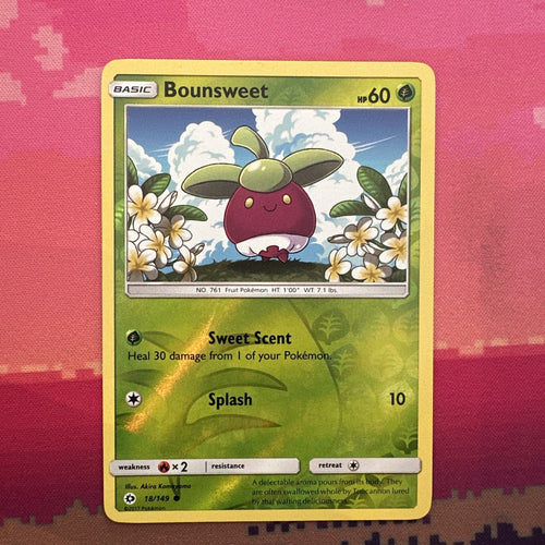 Pokemon Card Bounsweet Sun & Moon Reverse Holo Common 18/149 Near Mint