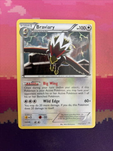 Pokemon Card Braivary Plasma Storm Rare 116/135 Near Mint