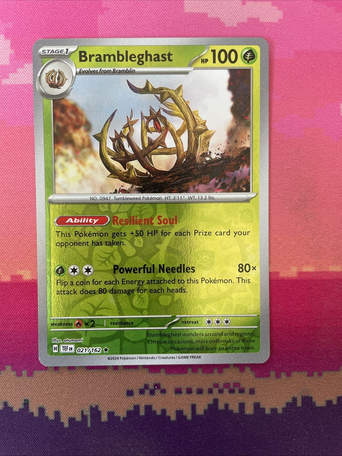 Pokemon Card Brambleghast Temporal Forces Reverse Holo Rare 021/162 Near Mint